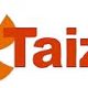 Uma cruz de cor laranja com a palavra Taizé é o logotipo da Comunidade dos Irmãos.